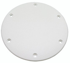 T-H MARINE DSSDP-1-2-DP 6' ACCESS COVER DECK PLATE Screw Down; 6 Inch Outer Diameter; Textured; Polar White; Single