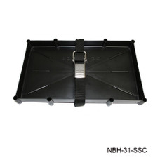 T-H MARINE NBH-31-SSC-DP 29/31 BATTERY TRAY W/ SS STRAP For Use With 31 Series Battery; Polypropylene; With Stainless Steel Buckle Strap; Holds One Battery