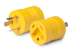 MARINCO 125A 30A 3-PRONG GEN ADAPTER For Connecting RV Power Inlet To Generator Power Source; 30 Amp Male To 30 Amp Female; Polarized For Use With RV Only; Without Lighted End