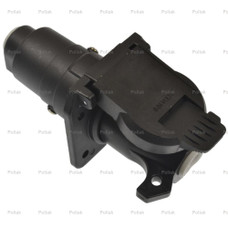 POLLAK 12-705E 7-WAY RV PLASTIC CONNECTOR KIT ( 12 7 Pole Connector; Black; Plastic