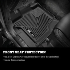 HUSKYLINER 53361 XACT F250/350/450 2017 Molded Fit; Raised Channels And Edges; Black; TPE (Thermoplastic Elastomer); 2 Piece