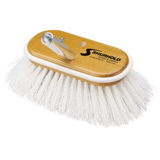 SHURHOLD IND 950 6' DECK BRUSH EXTRA STIFF WHITE POL Use On Teak/ Below The Water Line And Other Tough Surfaces; 6 Inch Stiff Deck Brush; Polypropylene Bristle; White; Single