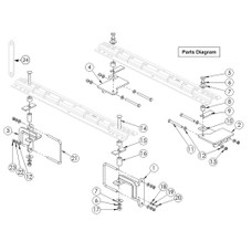 HUSKY TOWING 33073 RAM 3500 ALL '13-'17 INSTALL KIT 4 Piece Bracket; Bolt-On; Drilling Required; Requires Fifth Wheel Trailer Hitch Mount Kit Rails/ See Required Parts