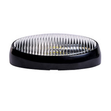 ARCON 20680 LED  BW OVL PRCH LITE WO/SW BLK-CLR LED Bulb; 12 Volt; Oval; 6.2 Inch Length x 3.4 Inch Width; Clear Lens; Black Base; Single; Without Switch
