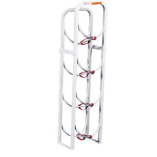 WEATHERGUARD 9864-3-01 RACK  FREON TANK (HRV) Bolts to Wall; Holds Four 30 Pound Tanks; 48 Inch Height x 13 Inch Width x 8 Inch Depth; Steel; With Straps