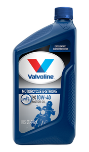 VALVOLINE 798151 4-S MCYCLE 10W40 EACH SAE 10W40; Conventional; 1 Quart Bottle; Single; 4-Stroke Motorcycle Oil