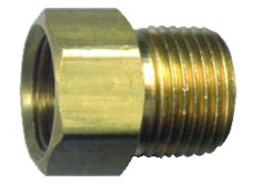 JR PRODUCTS 07-30045 INVERTED FL TO MPT CONN. 1/4 Inch Inverted Flare x 1/4 Inch Male Pipe Thread (MPT); With Check Valve; Brass