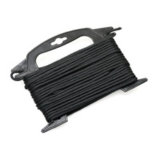 YAKGEAR 01-0054 75 FEET SOLID BLACK PP ROPE WITH WI Diamond Braid; 3/16 Inch Diameter x 75 Foot Length; Black; Nylon; With Winder