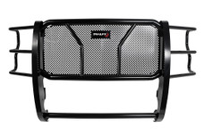 TRAILFX E0517B EXT GRILLE GUARD 2019_SIERRA1500 1-Piece; Powder Coated; Black; Steel; 2 Inch Diameter; With Brush Guard; Without Skid Plate; Without Step Plate