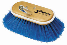 SHURHOLD IND 970 6' DECK BRUSH EXTRA SOFT BLUE NYLON Use On Delicate Surfaces Like Isinglass And Plexiglas; 6 Inch Extra Soft Deck Brush; Nylon Bristle; Blue; Single