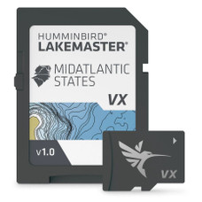 HUMMINBIRD 601004-1 VX- MID ATL STATES Compatible With All GPS-Equipped HELIX?« G3/G3N/ SOLIX/ APEX Chart Plotters; Detailed Coverage Of Mid Atlantic V1 Region; SD Card; Built-In VX Technology; With Adapter