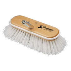 SHURHOLD IND 990 10' DECK BRUSH EXTRA STIFF WHITE PO Use On Teak/ Below The Water Line And Other Tough Surfaces; 10 Inch Stiff Deck Brush; Polypropylene Bristle; White; Single
