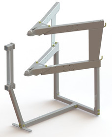 HUSKY TOWING 33144 2 TIER W/D DISPLAY Weight Distribution; Steel Floor Stand; 54-3/5 Inch Length x 35 Inch Width x 53-3/4 Inch Height; Without Product/ With Hooks and Fasteners