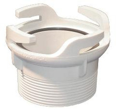 THETFORD 03696 HOSE ADAPTOR-THRD For Connecting Sewer Hose to RV; Threaded Straight Hose Adapter; For Connecting 3 Inch Hose; White; With Built-In Rubber Seal
