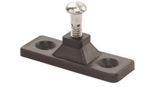 WHITECAP IND 3415BP 2-HOLE SD MT DK HNG (PR) BLK Flat Base; 7/8 Inch Length x 7/16 Inch Width; 1/4 Inch-8 Bolt Size; Black; Nylon; Single