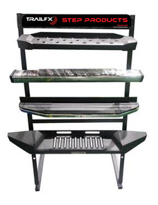 TRAILFX WD1000RB1 DISPLAY RUNNING  BRD & T4 STEPS Display Rack; With 4 RB Series Running Boards