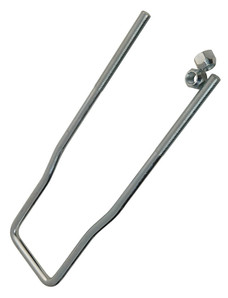 C.E. SMITH 27206A SPARE TIRE CARRIER Frame/ Tongue/ Rail Mount; Holds 8 Inch To 15 Inch Wheel; Silver; Steel; Universal; 7/16 Inch Diameter x 12 Inch Length; With 2 Nut