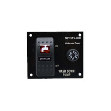 JOHNSON PUMP 82024 WASH DOWN PANEL SWITCH 2 Way On-Off Switch; Black; 12 Volt; With Indicator Light