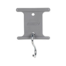 CAMCO 42693 PARTY LIGHT HOLDERS GRAY Awning Roller Bar Mounted Tab With Hook; Plastic Clip With Metal Hook; Package of 7; With English Language Packaging