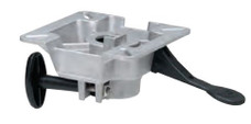 ATTWOOD MARI 818441 ABYC LAKESPORT SEAT MOUNT For Use With 2-3/8 Inch Diameter Posts; 3 Degree Tilt Angle; Aluminum; ABYC Code - AO; With Friction Control And Swivel; Without Slider; Bulk Packaging