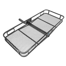 REESE 63153 CARGO CARRIER W/6' SIDE R Mounts In 2 Inch Receiver; 500 Pound Weight Capacity; 60 X 24 Inch; Mesh Rack; Non-Folding; Bolt-Together