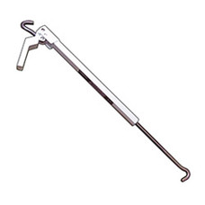 TORKLIFT S9530 FASTGUN LONG RANGE-WHITE Use With Frame Mounted Tie Down; Spring Loaded Hook and Hook Style; 25 Inch to 43 Inch Reach; With Quick Disconnect Handle; Lockable; Lock Sold Separate; Bright White; Stainless Steel; Set of 2