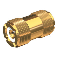 SHAKESPEARE PL-258-G GOLD PLATED BARREL CONNECT  PL-259 Barrel Connector; Gold Plated Brass; Single; For Use With PL-259 Ended Cables