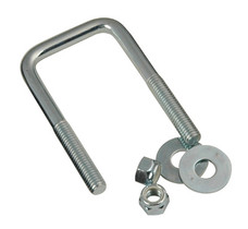 C.E. SMITH 15252A ZINC U-BOLT 3 Inch Inside Length; 3-1/8 Inch Inside Width; 7/16 Inch-14 Thread Size; Square; With Nut And Washer; Zinc Plated