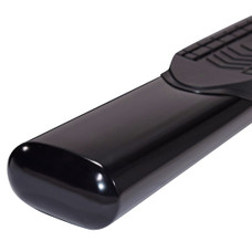 TRAILFX A8244B 6'' OVAL NERF BAR BLK With Step Pads; 6 Inch Oval Straight; Powder Coated; Black; Steel; With Welded End Caps; Rocker Panel Mount