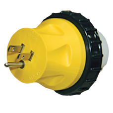 AP PRODUCTS 16-00596 15-50 RV LOCKING ADAPTER 15 Amp To 50 Amp; Yellow; 15 Amp Plug 5-15P/ 50 Amp Receptacle SS2-50R; Locking