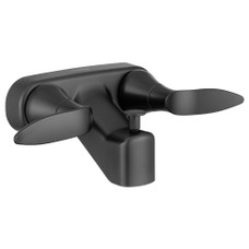 DURA FAUCET DF-SA110LH-MB BATH TUB  & SHOWER MATTE BLACK Used For Bathtub; Single Piece 4 Inch Wall Mount With Pull-Up Tub/ Shower Diverter; Matte Black