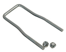 C.E. SMITH 27200 SPARE TIRE CARRIER Frame/ Tongue/ Rail Mount; Holds 8 Inch To 15 Inch Wheel; Silver; Steel; Universal; 7/16 Inch Diameter x 8-3/4 Inch Length; With 2 Nuts