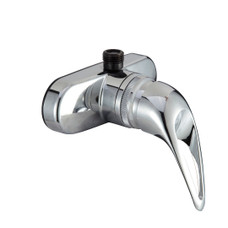 DURA FAUCET DF-SA150-CP SINGLE LEVER RV SHOWER 1 Valve; Single Piece Wall Mount; Ball Valve; 4 Inch Center Distance; 2 Hole Application; Single Lever Handle; Chrome Plated; Plastic; With Vacuum Breaker Hose Connection