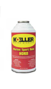 MOELLER 054301-10 AIR HORN REFILL 8 OZ. Used With 054300-10 Air Horn; 8 Ounce; For Marine Applications