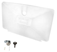 VALTERRA LLC PF267001 OUTSIDE SHOWER DOOR  WT Replacement For Phoenix Exterior Shower Part Number 377; White; Plastic; With Lock; With Blister Package