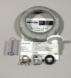 THETFORD 34124 THETFORD NOZZLE KIT- WHIT Replacement For Aqua-Magic ?« Style Lite/ Aqua-Magic ?« Style II/ Aqua-Magic ?« Residence Permanent Toilets; White; With Nozzle/ Clamp/ Nut/ Gasket/ Flush Hose/ Closet Flange Seal
