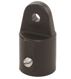 WHITECAP IND 3416BP 3/4' OUTSIDE EYE END (PR) BLK 3/4 Inch Round; With 1/4 Inch Pin; Black; Nylon; With Set Screw; Outside Eye End