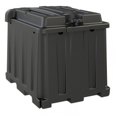NOCO HM426 DUAL 6V BATTERY BOX Fits Dual 6 Volt Group Batteries; Black; Polyethylene Plastic; Full Flow Ventilation; With Captive Lid; Large Cable Entry Holes; Impact Resistant To -40 Degree Fahrenheit
