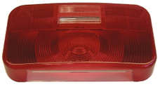 PETERSON MFG V25924-25 REPLACEMENT LENS Replacement Lens For Peterson Trailer Light Part Number 25924; Rectangular; Red/ Clear; Snap-On; With License/ Back-Up Light Lens