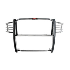 TRAILFX E0011S GRILLE GUARD PSS 1-Piece; Polished; Stainless Steel; 1-1/2 Inch Diameter; With Brush Guard; Without Skid Plate; Without Step Plate