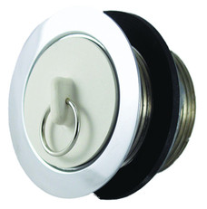 JR PRODUCTS 9495-205-022 STRNR W/RSTPR LKNT&RWSHR Fits Up to 2 Inch Drain Opening; Die Cast Steel; With 1-5/8 Inch Rubber Stopper/ Plastic Washer/ Rubber Washer/ Slipnut