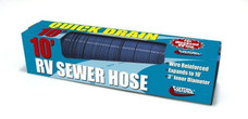 VALTERRA LLC D04-0045 QUICK DRAIN HOSE 10' BLUE 10 Foot Length Drain Hose; Standard Duty; 8 Mil Vinyl Cover; Blue; Boxed