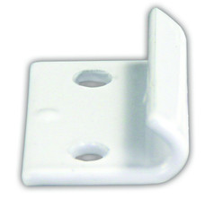 JR PRODUCTS 10855 FLD DN CMPER CATCH  WHT Replacement Catch To Use With Latch To Secure Your Pop Up Camper During Storage Or Travel; Powder Coated; White; Steel; With Mounting Screws; Without Latch; Set Of 2 Catches