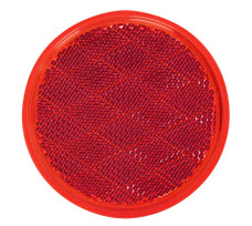 PETERSON MFG V475R 3' STK ON RND REFLECTOR R Red Lens; 3-3/16 Inch Round; Without Housing; Adhesive Backing