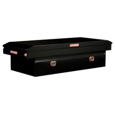 WEATHERGUARD 116-5-04 SADDLE BOX Crossover; Single Lid; Powder Coated; Gloss Black; Steel; 27-1/2 Inch Length x 72 Inch Width x 18-1/2 Inch Height; 15.5 Cubic Feet Capacity