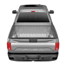 TRAILFX RLDB001TI RLDB 15-16 FORD F150 One Piece Design; Direct Fit; Mounting Hardware Included; Without D-Ring Mounts; With 3 Inch LED Flush Mount Cube Light Cutouts; Powder Coated Titanium Black Steel; OE Sensor Compatible