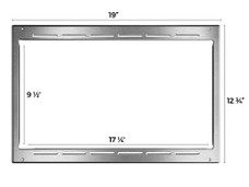 NAT.QUALITY RV-TRIM7S TRIM KIT FOR MODEL RV-787S SS Use With Microwave Oven Model RV-788S; 19 Inch Width x 12.69 Inch Height; Stainless Steel