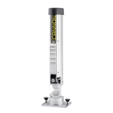 CANNON 1907002 ADJUSTABLE ROD HOLDER - DUAL AXIS Track Mount; Dual Axis Adjustable Rod Holder; 10 Inch; Cradle Hold; Articulation; One-Hand Operation; 360 Degree Rotation; Silver; Aluminum; With UV-Resistant End Cap