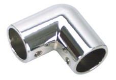 WHITECAP IND S-1491C C.P. ZAMAC 7/8' - 90O  ELBOW Elbow Base; 90 Degree Angle; Zamac; Silver; 7/8 Inch Tube Outside Diameter; For Fresh Water Installation Only
