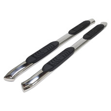 TRAILFX A7085S 5' OVAL BENT RAM 1500 PSS 19 With Step Pads; 5 Inch Oval Bent; Polished; Stainless Steel; With Welded End Caps; Rocker Panel Mount